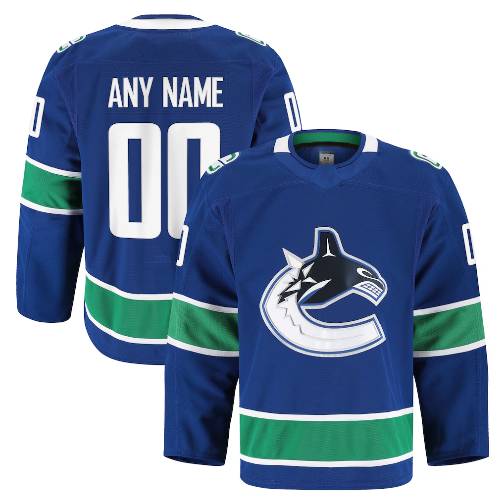 Kdoa Custom V.Canucks Blue Home Authentic Pro Jerseys
