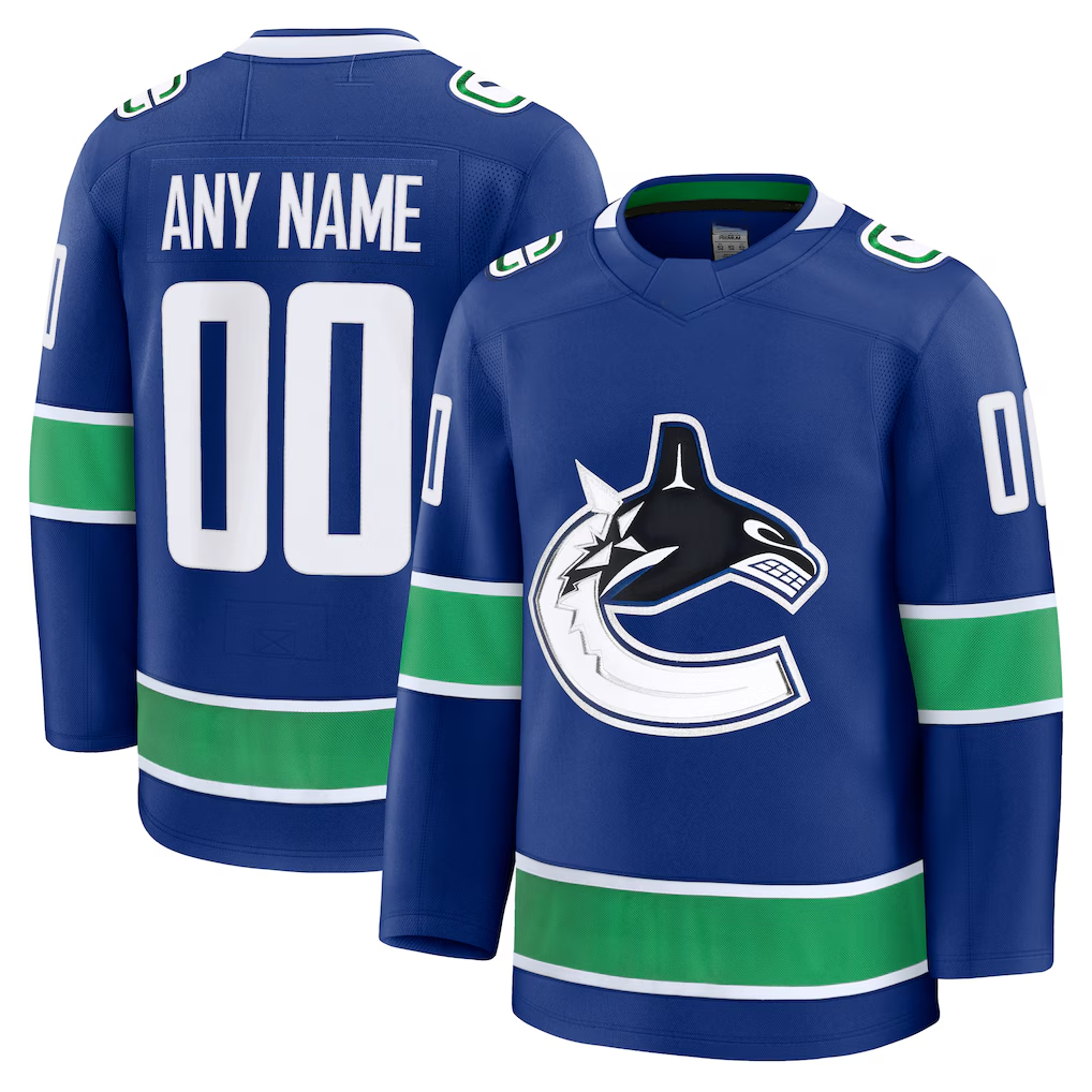 Kdoa Custom V.Canucks Blue Home Premium Jerseys