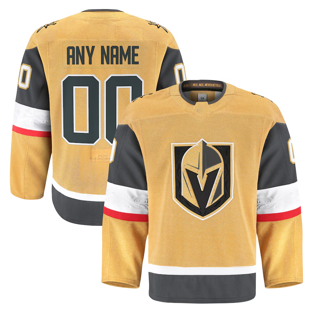 Kdoa Custom V.Golden Knights Gold Home Authentic Pro Jerseys