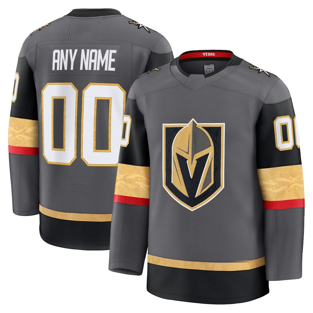 Kdoa Custom V.Golden Knights Gray Alternate Premium Jerseys