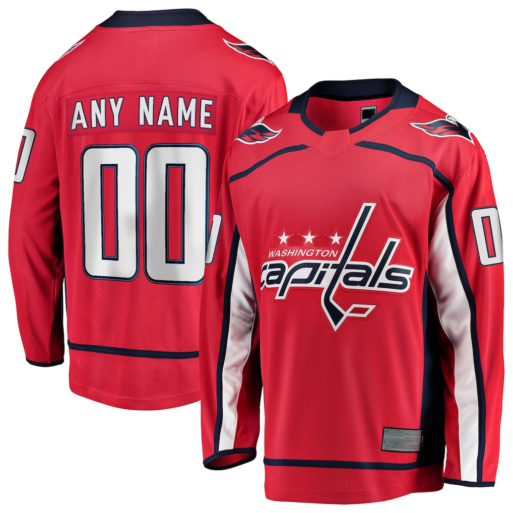 Kdoa Custom W.Capitals Red Home Breakaway Jerseys
