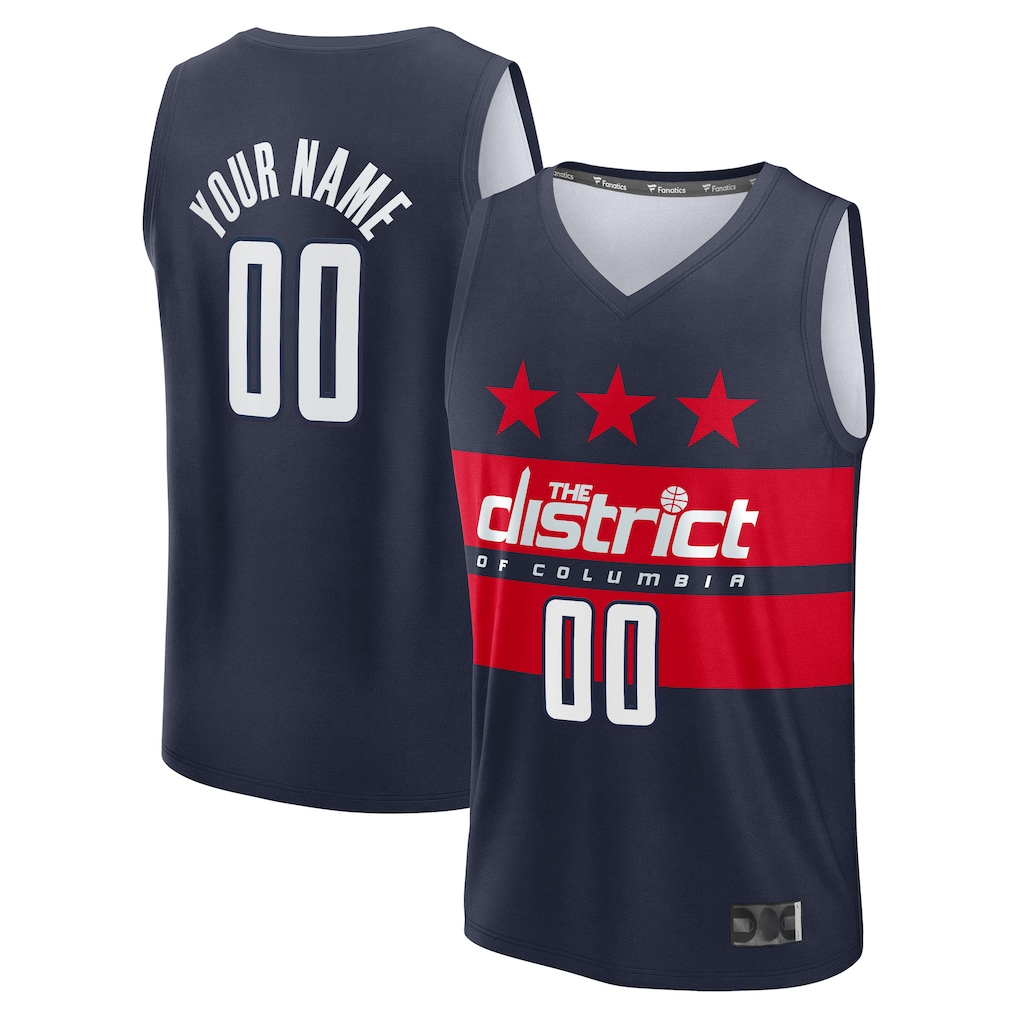 Kdoa Custom W.Wizards Navy Fast Break Jerseys - Statement Edition