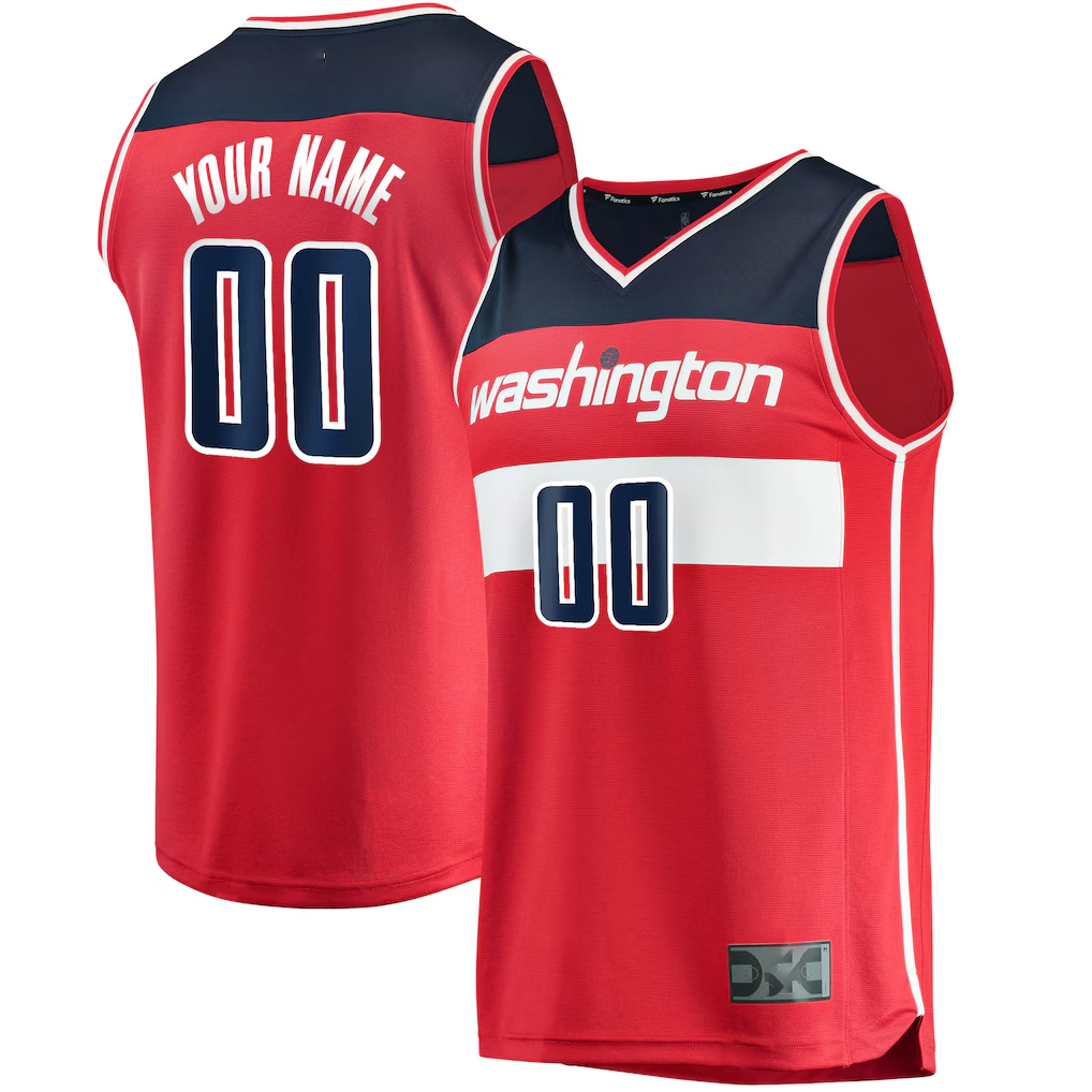 Kdoa Custom W.Wizards Red Fast Break Replica Jerseys - Icon Edition