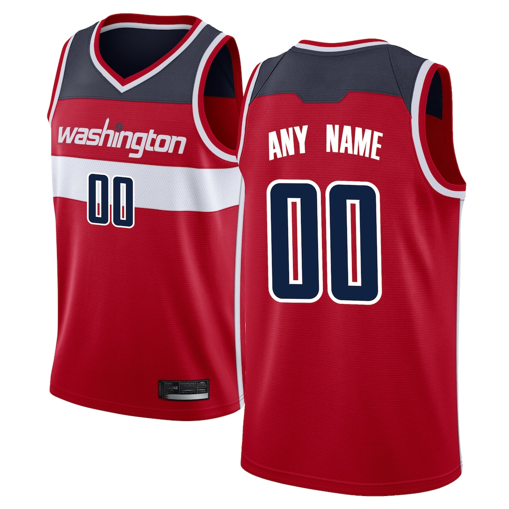 Kdoa Custom W.Wizards Red Swingman Jerseys - Icon Edition
