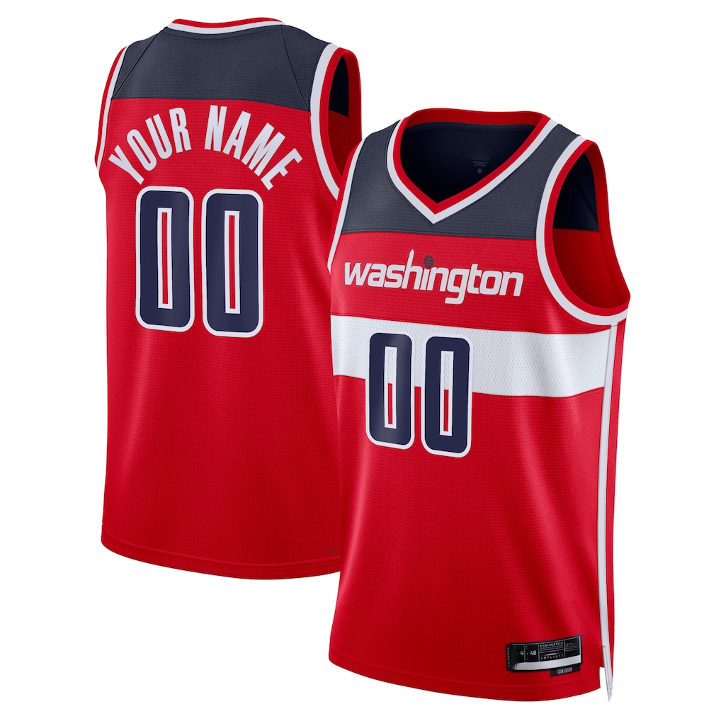 Kdoa Custom W.Wizards Red Swingman Jerseys - Icon Edition