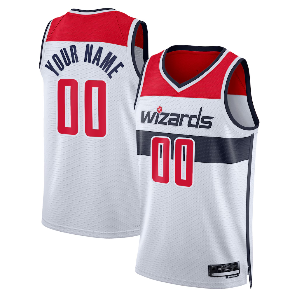 Kdoa Custom W.Wizards White Swingman Jerseys - Association Edition