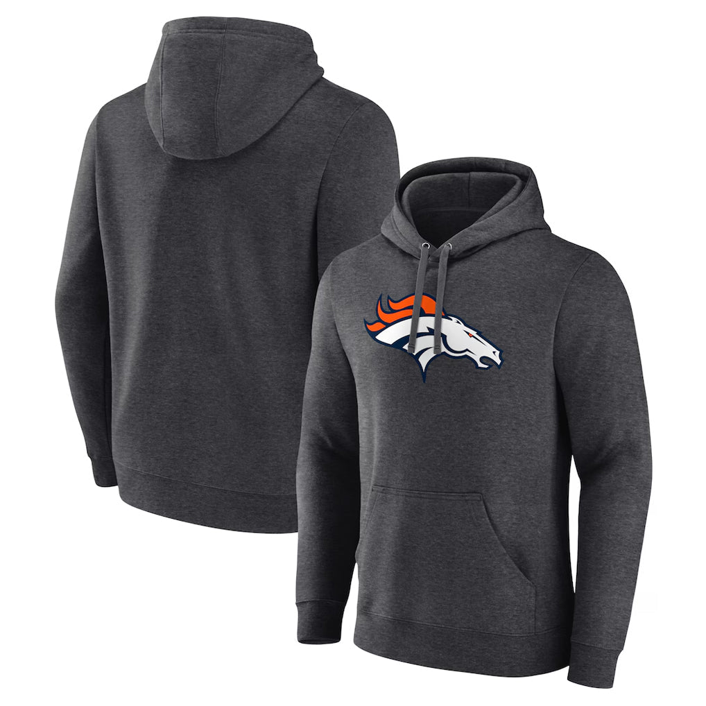 Kdoa D.Broncos Ash One Color Pullover Hoodie Limited Blank Player Stitched Jerseys
