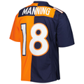 Kdoa D.Broncos #18 Peyton Manning Mitchell & Ness NavyOrange 2015 Split Legacy Replica  Stitched Puhic Jersey
