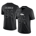 Kdoa D.Broncos #34 JL Skinner Player Black Reflective Limited Stitched Jerseys