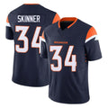 Kdoa D.Broncos #34 JL Skinner Player Navy Limited Vapor F.U.S.E. Home Game Stitched Jerseys