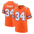 Kdoa D.Broncos #34 JL Skinner Player Orange Alternate Collection Throwback Game Stitched Jerseys