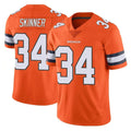 Kdoa D.Broncos #34 JL Skinner Player Orange Vapor Untouchable Limited Home Game Stitched Jerseys