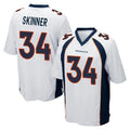 Kdoa D.Broncos #34 JL Skinner Player White Game Stitched Jerseys