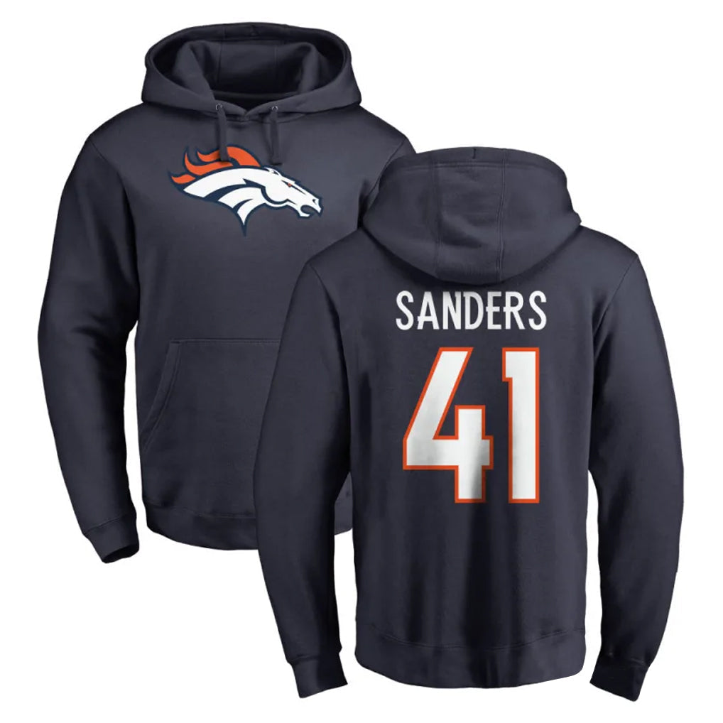 Kdoa D.Broncos #41 Drew Sanders Player Navy Pullover Hoodie Limited Stitched Jerseys