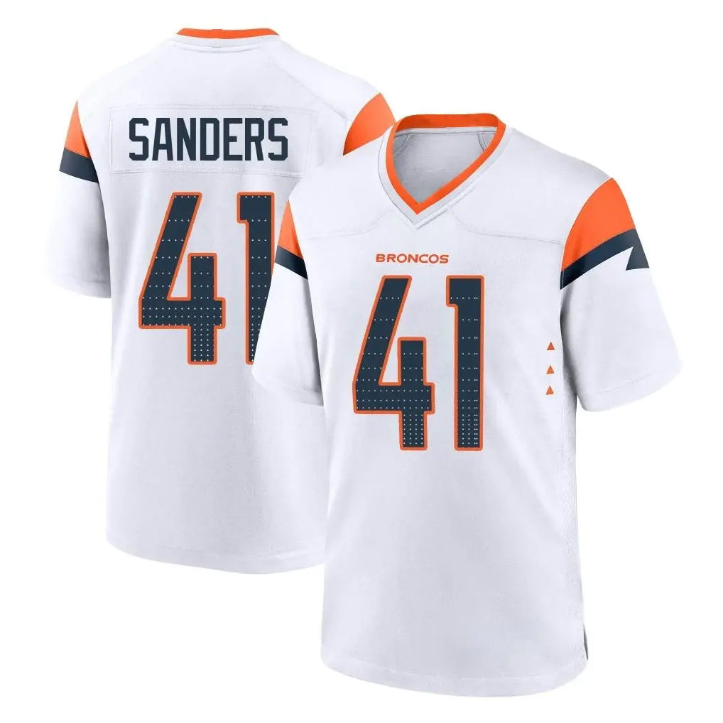 Kdoa D.Broncos #41 Drew Sanders Player White Home Game Stitched Jerseys