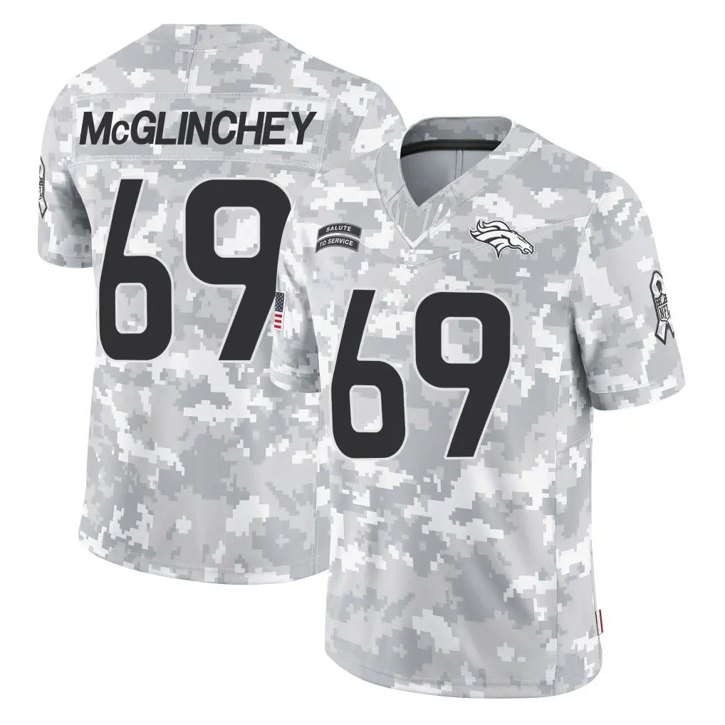 Kdoa D.Broncos #69 Mike McGlinchey Player Arctic Camo Salute To Service Limited Stitched Jerseys