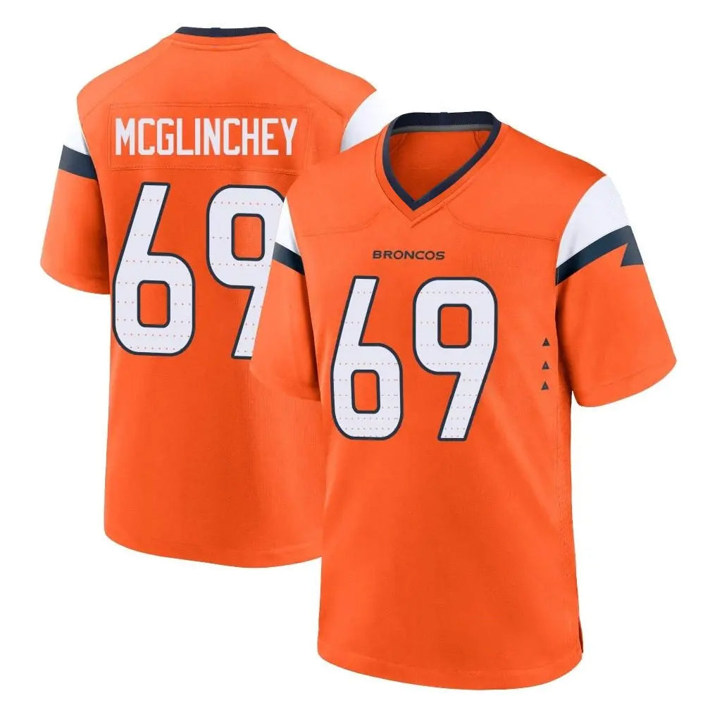 Kdoa D.Broncos #69 Mike McGlinchey Player Orange Home Game Stitched Jerseys
