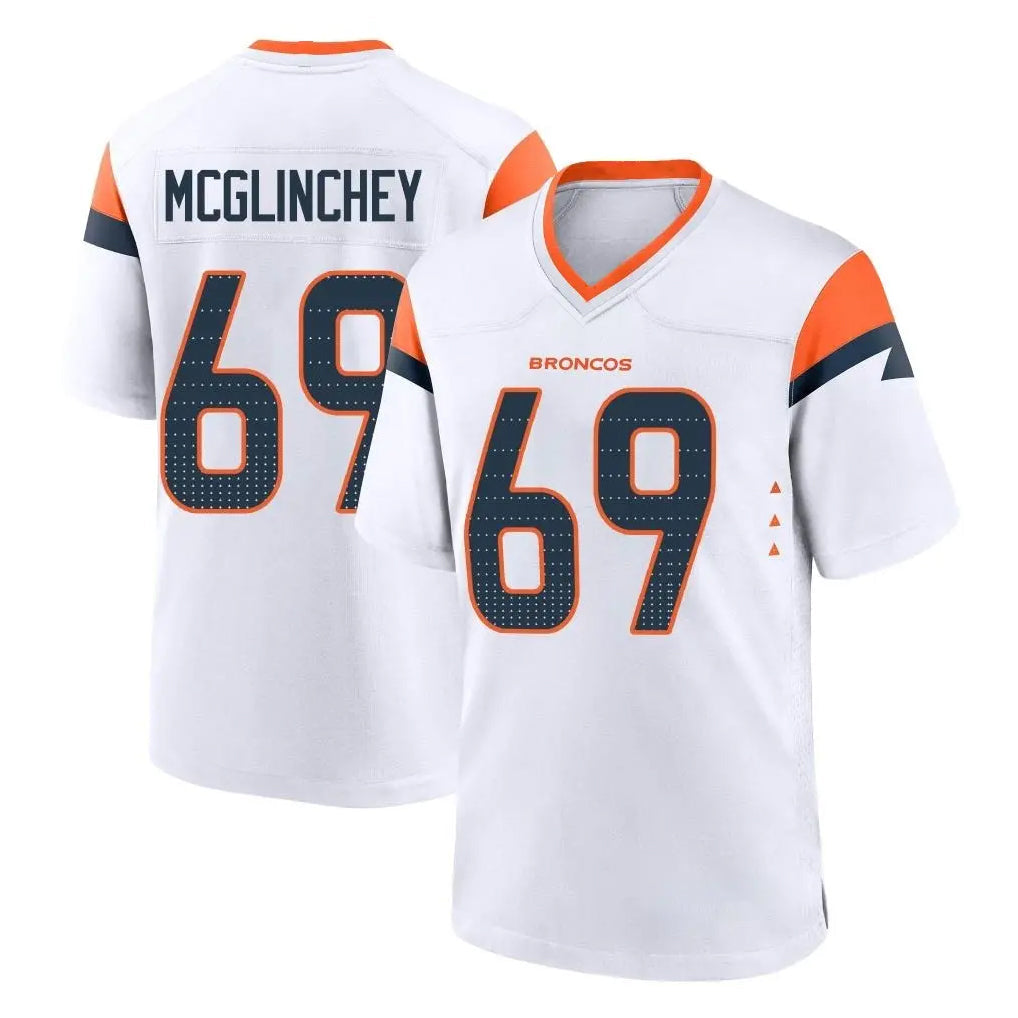 Kdoa D.Broncos #69 Mike McGlinchey Player White Home Game Stitched Jerseys