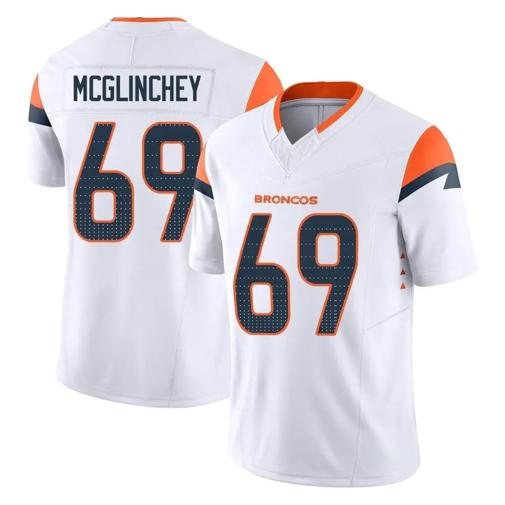 Kdoa D.Broncos #69 Mike McGlinchey Player White Limited Vapor F.U.S.E. Home Game Stitched Jerseys