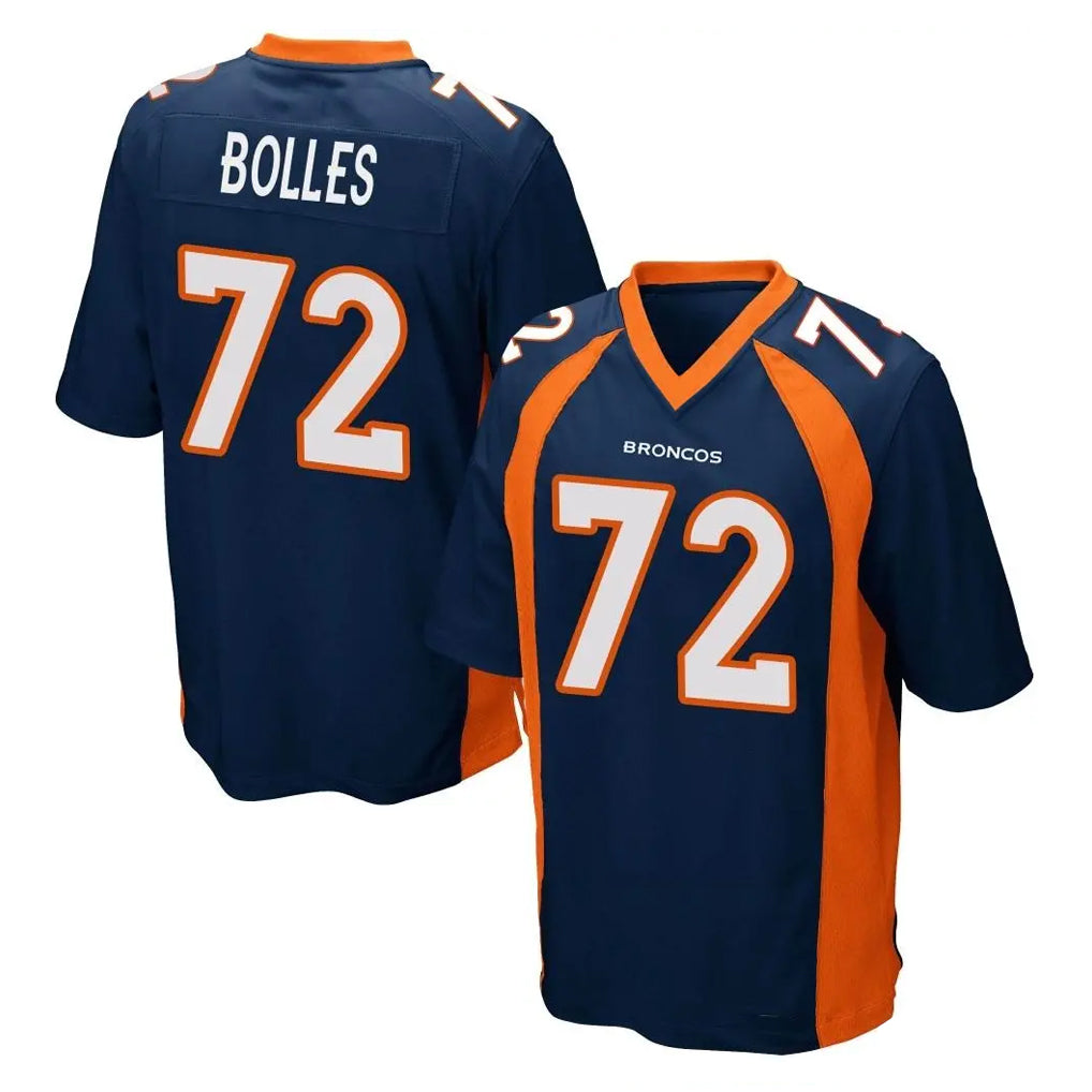 Kdoa D.Broncos #72 Garett Bolles Player Navy Game Stitched Jerseys