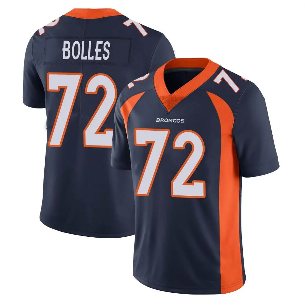Kdoa D.Broncos #72 Garett Bolles Player Navy Vapor Untouchable Limited Game Stitched Jerseys
