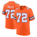 Kdoa D.Broncos #72 Garett Bolles Player Orange Alternate Collection Throwback Game Stitched Jerseys