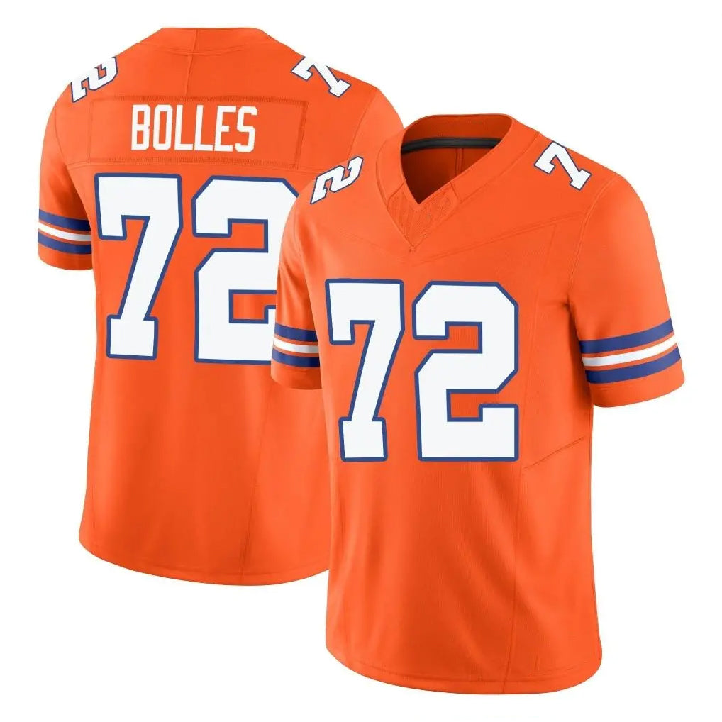 Kdoa D.Broncos #72 Garett Bolles Player Orange Limited Alternate Vapor F.U.S.E. Throwback Game Stitched Jerseys