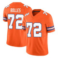 Kdoa D.Broncos #72 Garett Bolles Player Orange Limited Alternate Vapor F.U.S.E. Throwback Game Stitched Jerseys