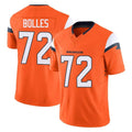 Kdoa D.Broncos #72 Garett Bolles Player Orange Vapor F.U.S.E. Limited Home Game Stitched Jerseys