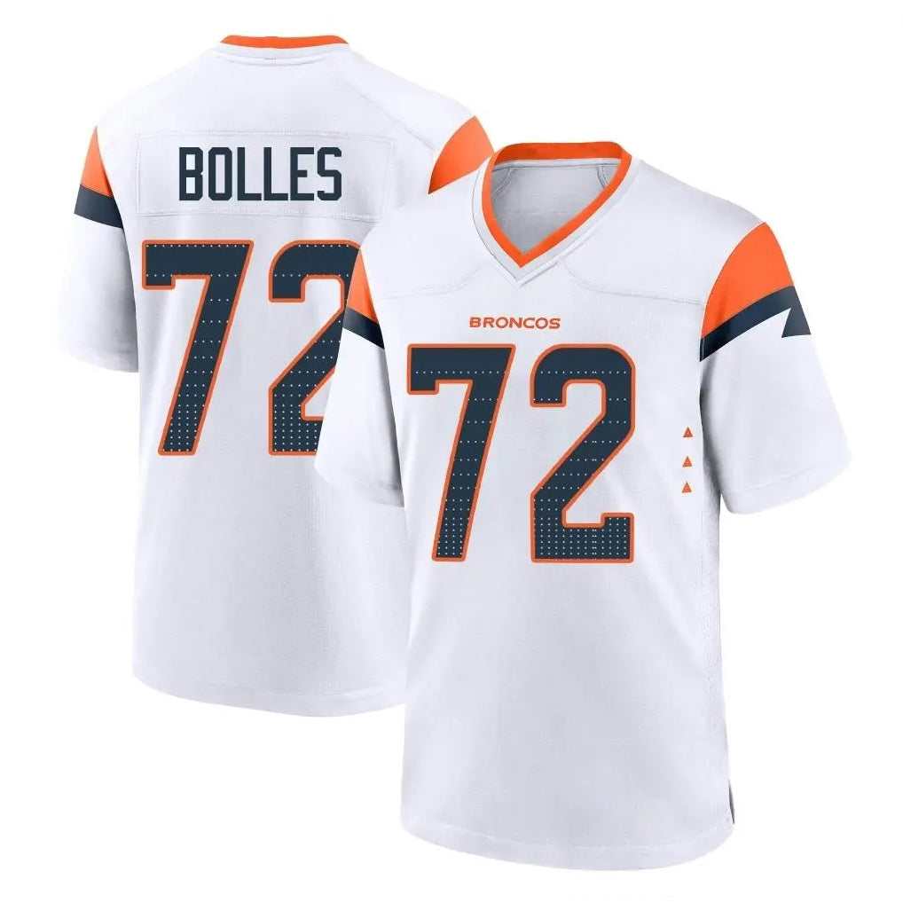 Kdoa D.Broncos #72 Garett Bolles Player White Home Game Stitched Jerseys