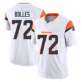 Kdoa D.Broncos #72 Garett Bolles Player White Limited Vapor F.U.S.E. Home Game Stitched Jerseys