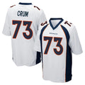 Kdoa D.Broncos #73 Frank Crum Player White Game Stitched Jerseys