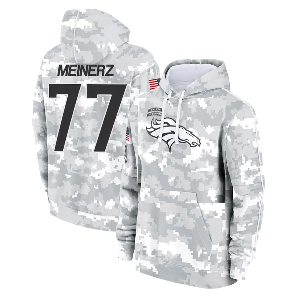 Kdoa D.Broncos #77 Quinn Meinerz Player Arctic Camo Salute to Service Hoodies Limited Game Stitched Jerseys