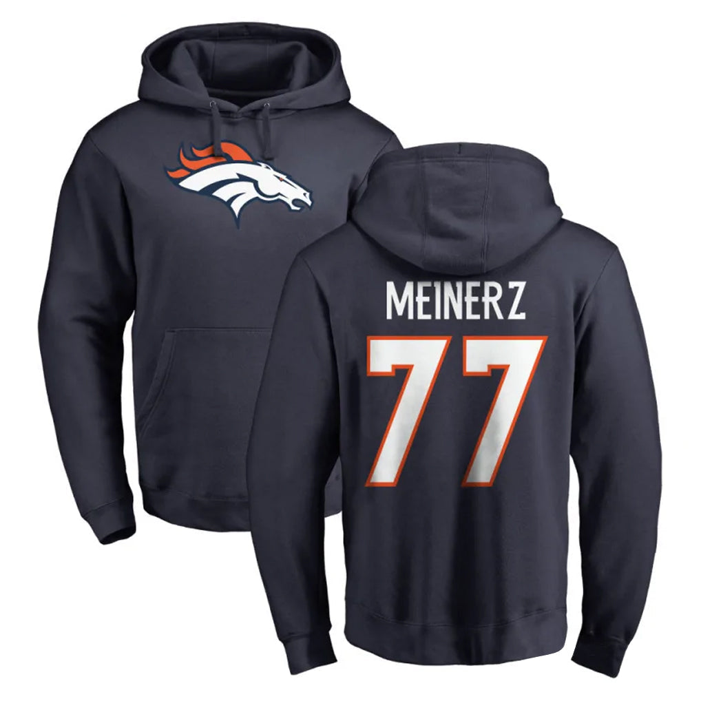 Kdoa D.Broncos #77 Quinn Meinerz Player Navy Pullover Hoodie Limited Stitched Jerseys