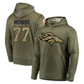 Kdoa D.Broncos #77 Quinn Meinerz Player Olive Salute to Service Pullover Hoodies Home Game Stitched Jerseys