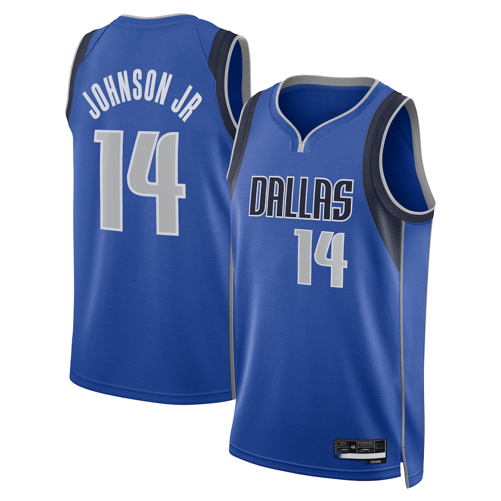 Kdoa D.Mavericks #14 Morez Johnson Jr. Blue Icon Swingman Stitched Jerseys