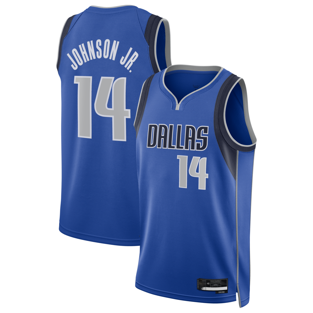 Kdoa D.Mavericks #14 Morez Johnson Jr. Blue Swingman Jerseys - Icon Edition