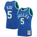 Kdoa D.Mavericks #5 Jason Kidd Mitchell & Ness Blue 1994-1995 Hardwood Classics Swingman Jerseys