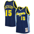 Kdoa D.Nuggets #15 Carmelo Anthony Mitchell & Ness Navy Hardwood Classics Swingman Jerseys