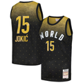 Kdoa D.Nuggets #15 Nikola Jokic Rising Stars Challenge Mitchell & Ness Black Hardwood Classics Swingman Jerseys