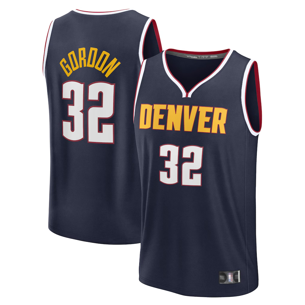 Kdoa D.Nuggets #32 Aaron Gordon Navy Fast Break Replica Jerseys - Icon Edition