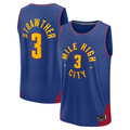 Kdoa D.Nuggets #3 Julian Strawther Blue Fast Break Replica Player Jerseys - Statement Edition