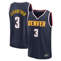 Kdoa D.Nuggets #3 Julian Strawther Navy Fast Break Replica Player Jerseys - Icon Edition