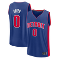 Kdoa D.Pistons #0 Jalen Duren  Blue Fast Break Replica Jerseys - Icon Edition