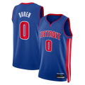 Kdoa D.Pistons #0 Jalen Duren Blue Swingman Jerseys - Icon Edition