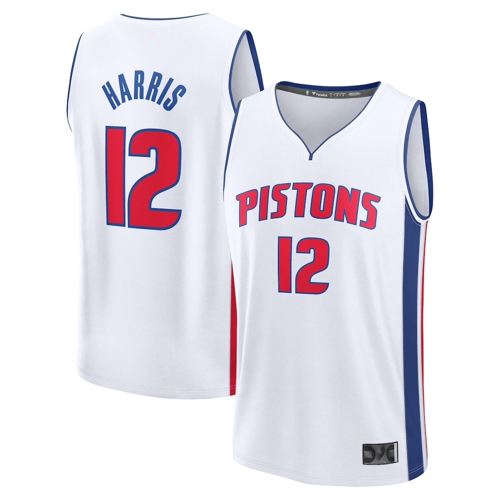 Kdoa D.Pistons #12 Tobias Harris  White Fast Break Replica Player Jerseys - Association Edition