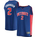 Kdoa D.Pistons #2 Cade Cunningham  Blue 2021 Draft First Round Pick Fast Break Replica Jerseys - Icon Edition