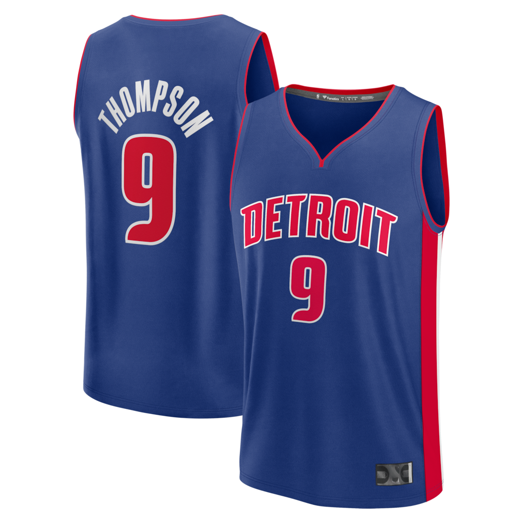 Kdoa D.Pistons #9 Ausar Thompson  Blue Fast Break Jerseys - Icon Edition