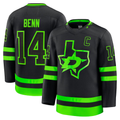 Kdoa D.Stars #14 Jamie Benn Black Alternate Premium Jerseys