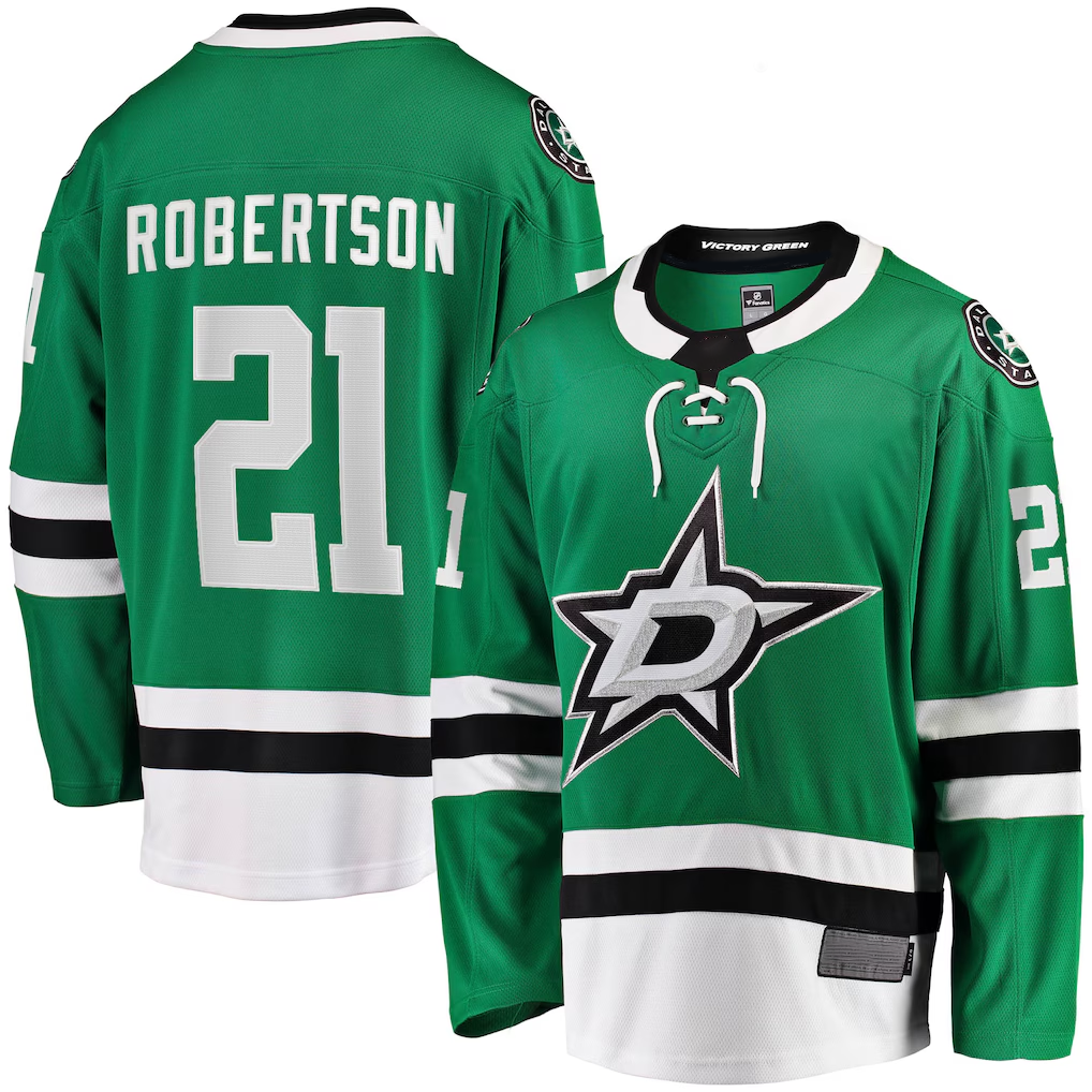 Kdoa D.Stars #21 Jason Robertson Kelly Green Home Breakaway Replica Jerseys